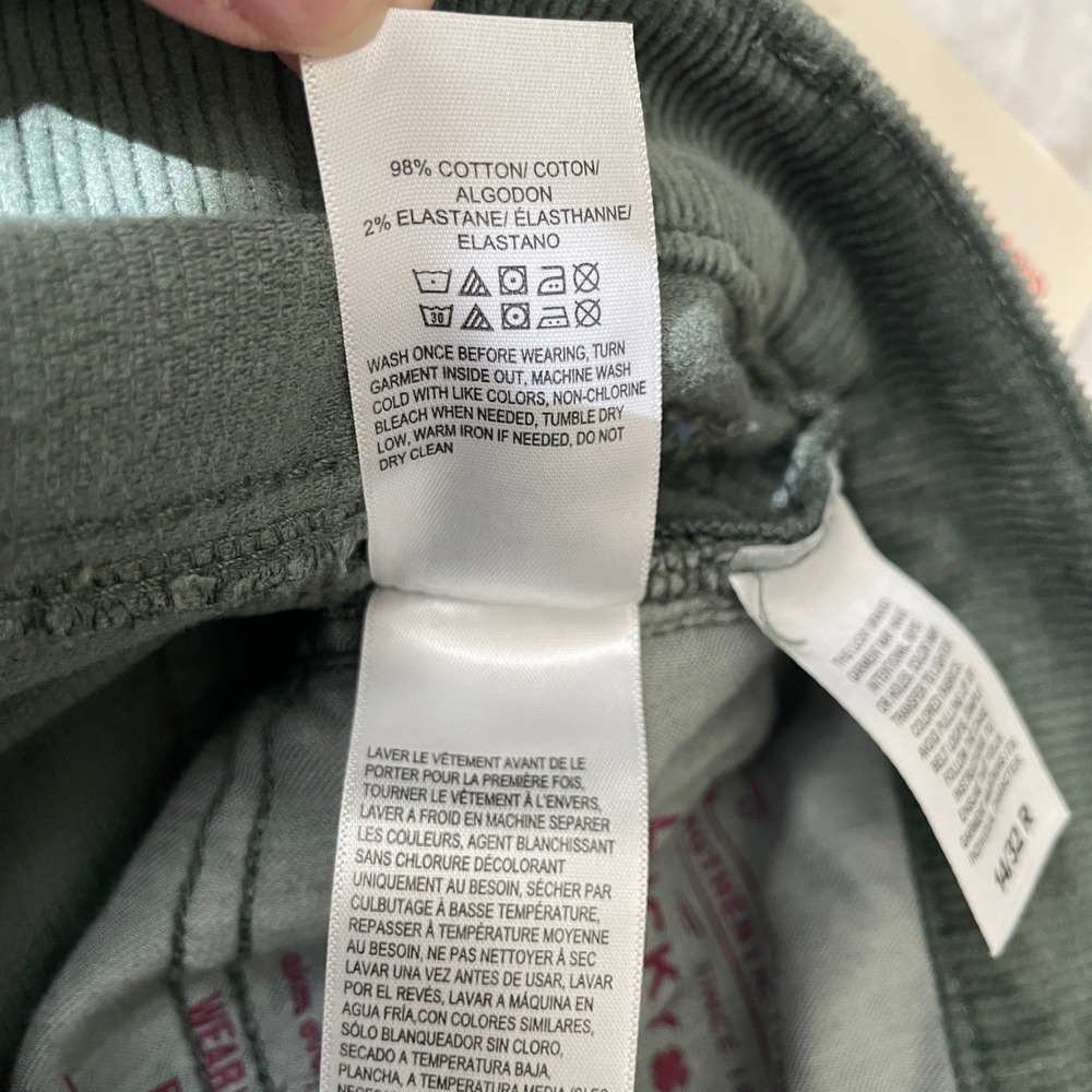 Lucky Brand Mid Rise Sweet Boot Cut Corduroy Pants Fairytale Green 14/32R NWT - Picture 3 of 10